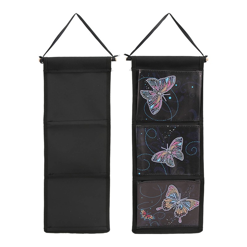 Wall Hanging Storage Bag DIY Diamond Printed Butterflies Storage Bag