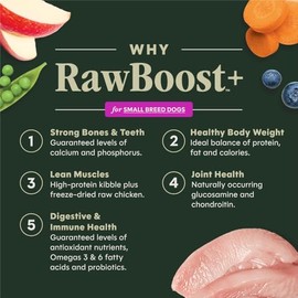 Instinct RawBoost Small Breed, Natural Dry Dog Food with Freeze-Dried Pieces, High Protein, Grain-Free Recipe - Real Chicken, 3.5 lb. Bag