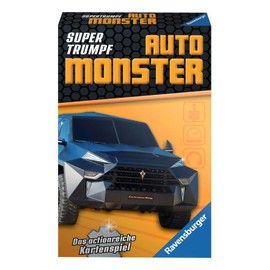 Ravensburger Card Game, Super Trump Car Monster 20690, Quartet and Trump Game for Technology Fans from 7 Years, Yellow