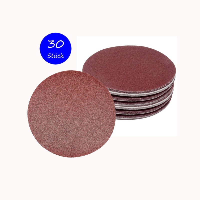 Pack of 30 Sanding Discs Diameter 225 mm, Each Grit