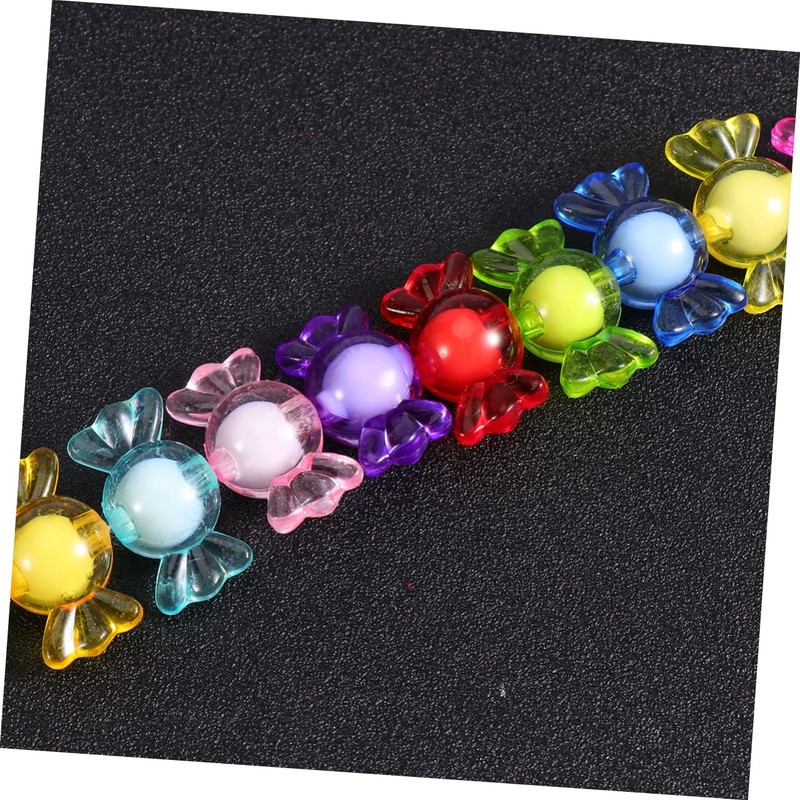 Tofficu 490g Acrylic Loose Beads Crystal Candy Shape DIY Beading