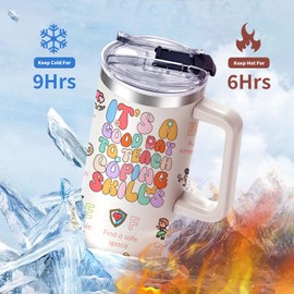 40oz Teacher Tumbler Gifts for Teaching Coping Skills, Coping Skills Teacher Gifts for Women Who Love Teaching Mathematics, Thank You Teachers Appreciation Gift for Goodbye Gift Birthday Christmas