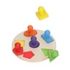 Wood Shape Puzzle Educational Colorful Early Learning Skill Development Round