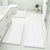 Bsmathom Bathroom Rugs Sets 3 Piece, Soft Non Slip Microfiber