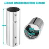 Handrail Straight Pipe Fitting Connector,AICWIOO 7/8 Inch 316 Stainless Steel