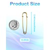 Large Safety Pins,15Pcs 63mm/2.5" Large Safety Pins Heavy Duty Metal