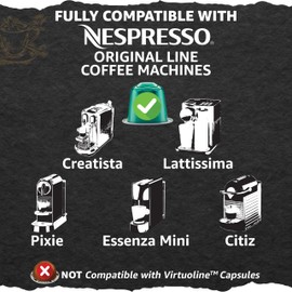 Cellini Caffè Intenso Aluminum Nespresso Pods 30 Count Dark Roast Coffee Capsules 100% Nespresso Original Machine Compatible Extra Strong