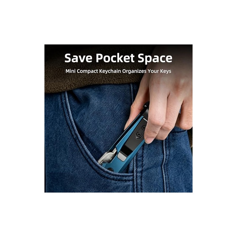 Compact Metal Key Organizer for Men and Women
