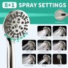 HEROBAI Filtered Shower Head with Handheld Combo, Hard Water Filter