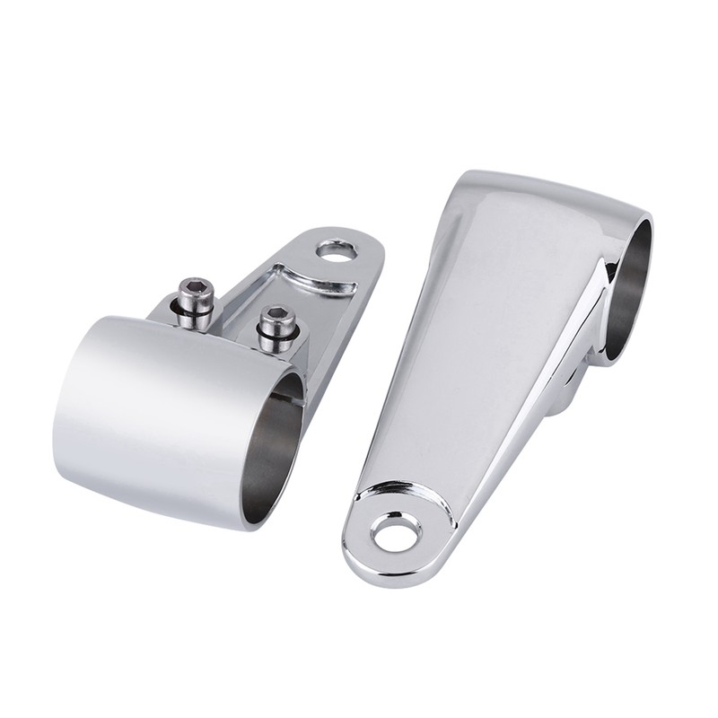 Chrome Motorcycle Headlight Side Mounting Front Fork Bracket for 35mm‑41mm