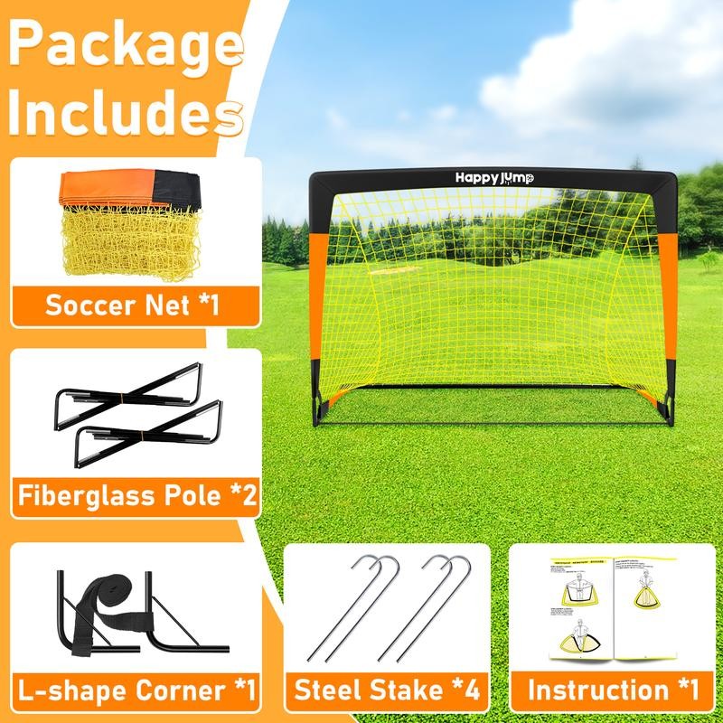 Happy Jump Portable Soccer Goal 3x2.2ft Pop up Soccer Net