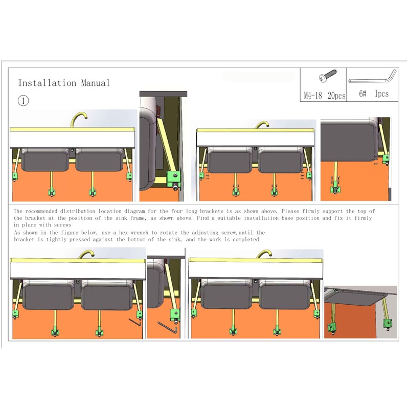 Undermount Sink Brackets,Undermount Sink Repair kit, Best undermount Sink Support,Undermount