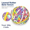 2 Roll Rubber Band Ball About 330 Pieces Elastic Rubber