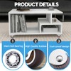 1.5 Inch Fixed Caster Wheels Low Profile Rubber Casters for