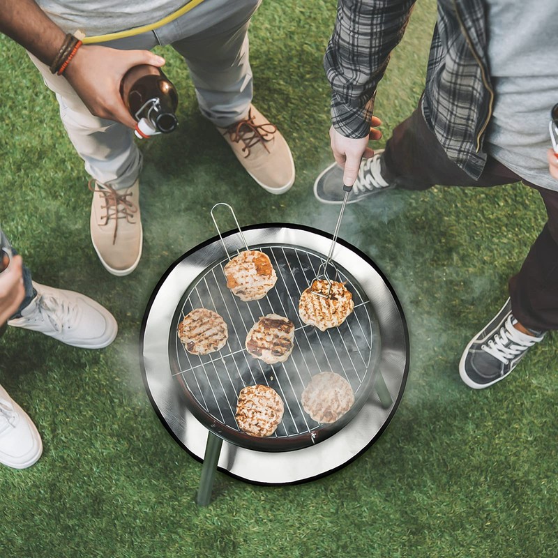 AIEX 24 Inch Round Ember Fire Pit Mat, Fire Resistant