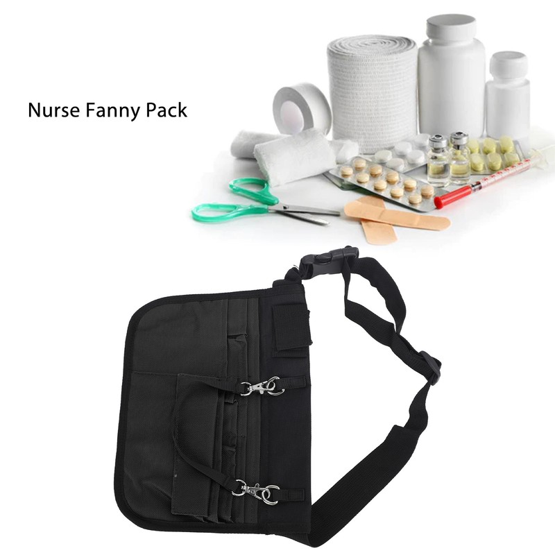 Nurse Fanny Pack Medical Supplies Storage Bag Multi Compartment Nurse