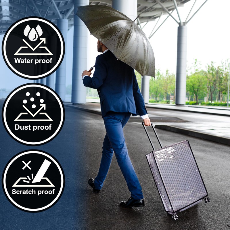 Bodyplus Suitcase Luggage Cover, Transparent Clear PVC Luggage Protector -