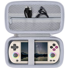 Khanka Hartschalenkoffer für RG40XX H Retro-Handheld-Spiel, Aufbewahrungstasche für RG40XX H 4,0-Zoll-IPS-Bildschirm Handheld-Spielkonsole, nur Koffer (Grau)
