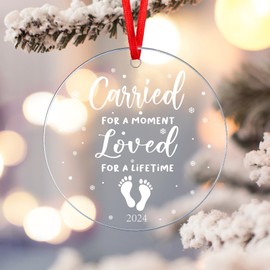 Miscarriage Gifts For Mothers, Miscarriage Ornament - Carried For A Moment Loved For A Lifetime 2024, Angel Baby Memorial Gift,Angel Baby Ornament,Loss Of Baby Sympathy Gifts,Miscarriage Gifts For Dad