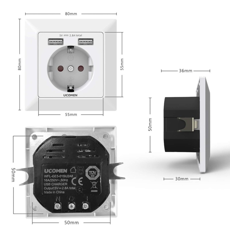 Ucomen USB Wall Sockets