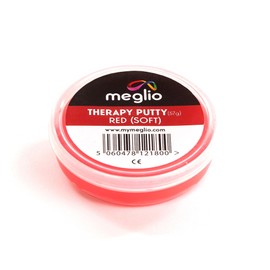 Meglio Therapy Hand Putty 57g - for Hand Exercises Targeting Hand Recovery and Rehabilitation, Strength Training and Stress Relief, Variable Resistive Strength (Red (Soft))
