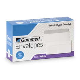 SteadMax 80 Pack #6 3/4 Gummed Flap, Business Envelopes for Mailing, Home and Office, 3-5/8 x 6-1/2 Inches (Pack of 80)