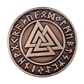 Valknut Knot Viking Norse Rune Symbol Thor Odin 1.1" Enamel Pin Badge