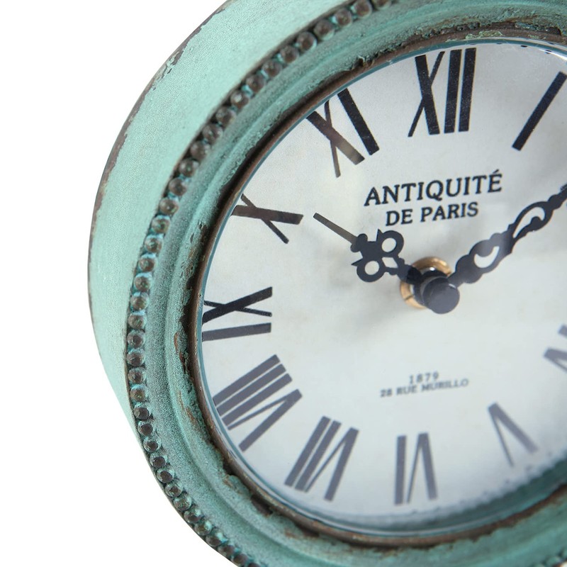 NIKKY HOME Antique Table Clock Silent Non-Ticking, Shelf Desk Top