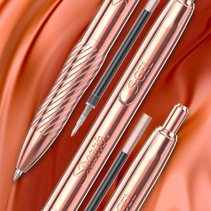 Sharpie S-Gel, Gel Pen, Copper Metal Body, Medium Point (0.7mm),