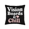Manifestation Vision Board Goal Setting Dream Big Visualize Throw Pillow
