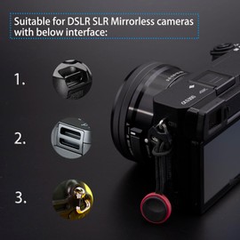 VKO Camera Wrist Strap Quick Release Hand Strap for Man Woman Photographers Camera Wrist Band Lanyard Tether Loop Cord for SLR DSLR Digital Mirrorless Camera(Black Red)