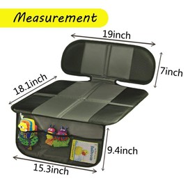Big Hippo Car Seat Protector Car Seat Protectors for Child Seats Protect The Interior from Stains & Damage Protective Pads with Organiser Pockets Non Slip and Waterproof Universal Size