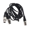 XLR Male to Dual XLR Female Cable Microphone Stereo Balanced