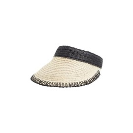 ESPRIT Raffia Braided Umbrella Cap, Cream Beige
