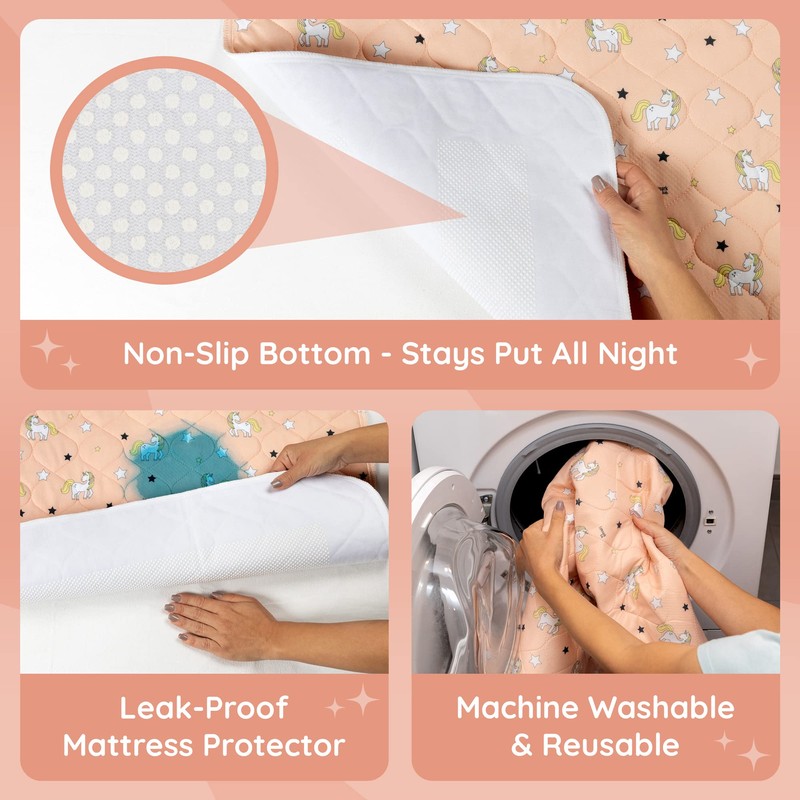 Potty Training Bed Pad, Mattress Protector for 100% Night Time
