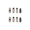 Set of 24 Nail Tips, High Quality Lady, Black Pattern,
