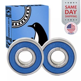 PGN Bearings (2) 6201-2RS Premium Rubber Seal Ball Bearing C3 EMQ, 12x32x10, 6201 2RS 6201rs