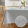 SPRICA Rectangle Tablecloth 180x140cm Water Resistant Linen Texture Spill Proof
