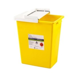 Chemotherapy Sharps Container, SharpSafety 1-Piece 10 H X 10-1/2 W X 7-1/4 D Inch 2 Gallon Yellow Hinged Lid, 8982 - Sold by: Pack of One