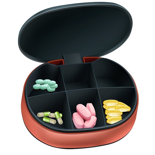 Pill Box 7 Days Small Portable Medicine Box Moisture Resistant Pill Box BPA Free Pill Box for Travel and Daily Use