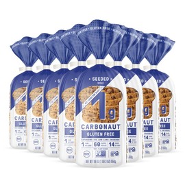 Carbonaut Gluten Free Bread, Low Carb Bread, Keto Bread, Keto-Certified Food, Snack, Meals, Non-GMO, Vegan (Gluten Free Low Carb White Bread - Pack of 8)