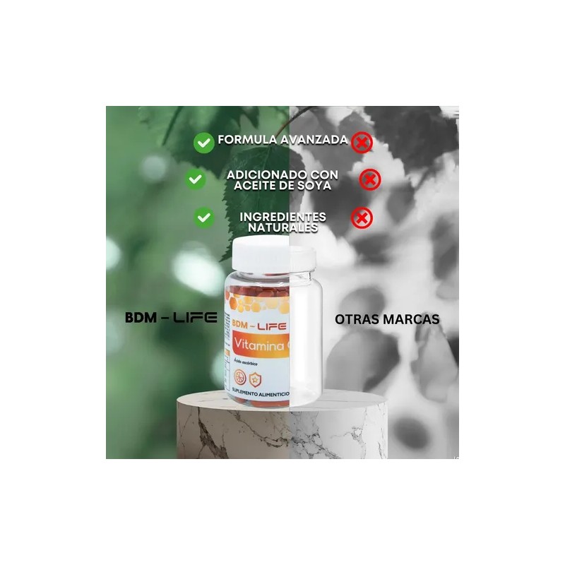 2x1 Vitamina C Suplemento Alimenticio Bdm Lab Sabor Sin Sabor