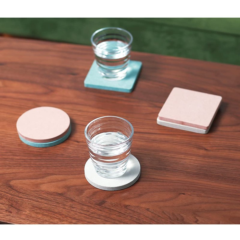 &NE NIT-004SP-SO Diatomaceous Earth Coaster, Sky, Green