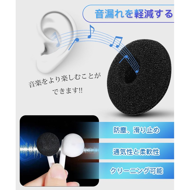 Samcos Ear Cushions Replacement Earpads 70 Pcs High Elasticity Light