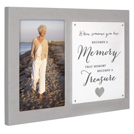 Malden International Designs 5x7 When Someone You Love Becomes A Memory Gray Remembrance Picture Frame