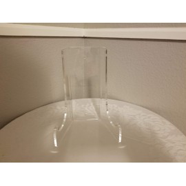 Clear Choice Double-Bend Acrylic Easel Stand 10.5 H |Table top or Wall Mount, Display, Flat Plates, Photos, Place Cards, use for Weddings, Funerals or Birthdays | Clear (H10.5 x W 7.5 x D 5.5)