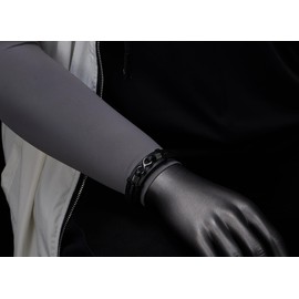 COOLSTEELANDBEYOND Three Rows of Infinity Love Infinity Number 8 Braided Leather Bracelet for Men and Women, Leather, No gemstone