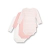 Sanetta Long-Sleeved Bodysuit (Pack of 3) Pink Stripes Pink and