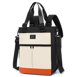 HIKKER-LINK HL7106 Women's Tote Bag, Large Capacity, Shoulder Bag, Men's, Rucksack, Sub Bag, Solid Color, Shoulder Overnight, Black, Tote, Handbag, 4-Way A4, 14-inch PC, Large Capacity