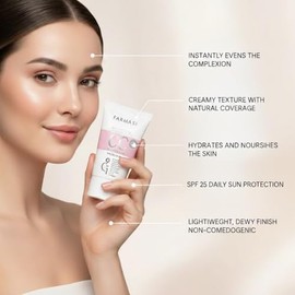 FARMASi CC Color Control Cream, Natural and Flawless Finish, Enriched Formula with Multimineral & Spf 25+, All-Day Hold, All Skin Types, 1.7 fl. oz / 50 ml (Light)